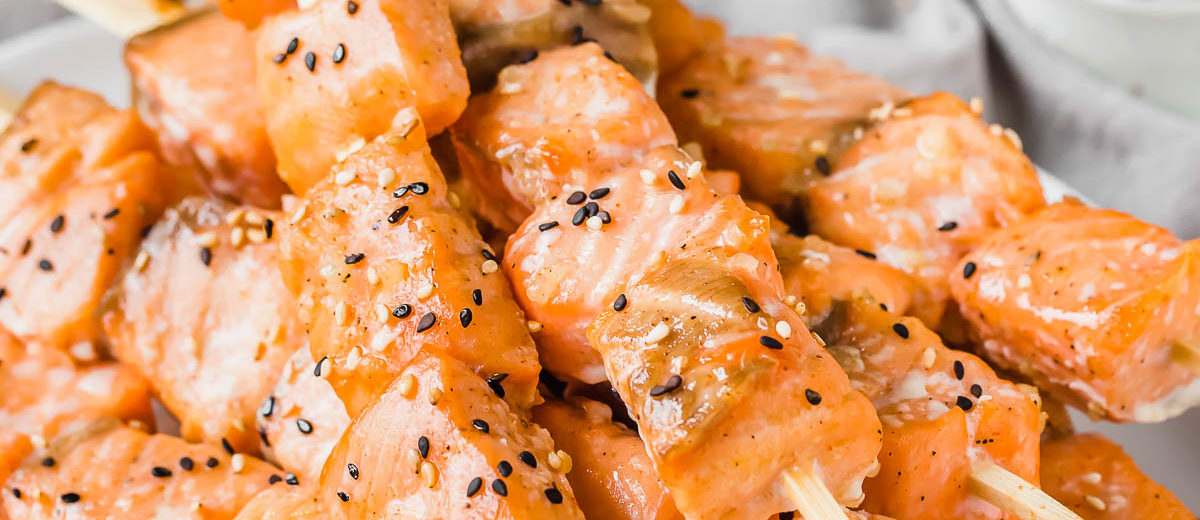 30 Minute Baked Salmon Skewers Busy Cooks