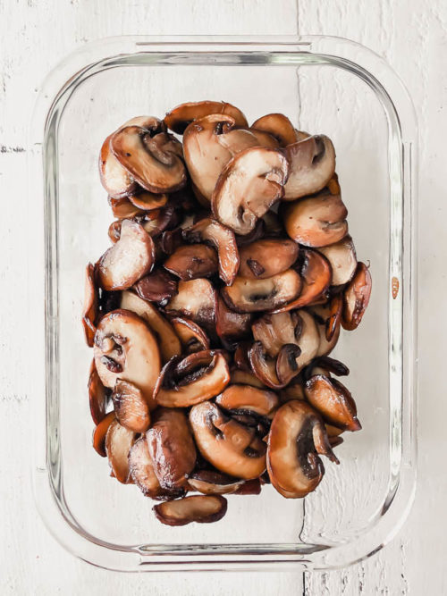 Properly sautéd mushrooms are hearty caramelized bites that add ton of flavor to many dishes, and can be prepared in advance! There's just one secret to perfectly cooked mushrooms - screaming hot skillet! #makeaheadsidedish #mushrooms #easysidedish #sidedish