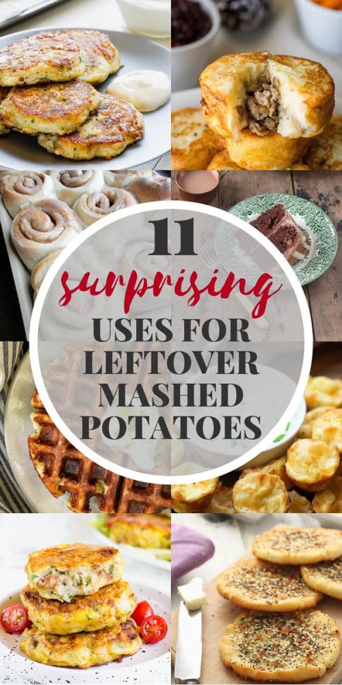 11 surprising uses for leftover mashed potatoes. From chocolate cake to mashed potato puffs, here're many ways to transform your leftovers into new treats. #mashedpotatoes #leftovermashedpotatoes #Thanksgivingleftovers