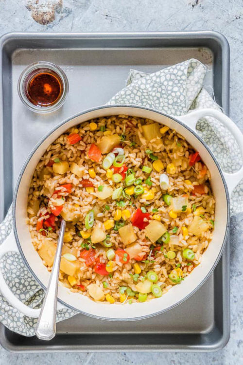 12 must-try fried rice recipes ranging from simple veggie version to full classic beef/chicken/shrimp fried rices to vegan one! Something for everyone! #friedrice #rice #easydinner #quickdinner #easyrecipe