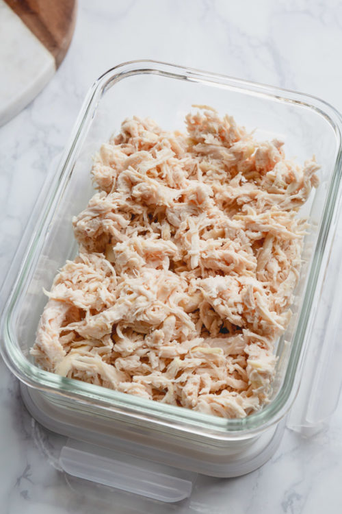 Juicy flavorful Instant Pot chicken breast is an ideal meal prep item. Check out my 6 ways to use shredded chicken for a quick dinner. #frozenchickenbreast #InstantPotrecipe #Instantpotchicken