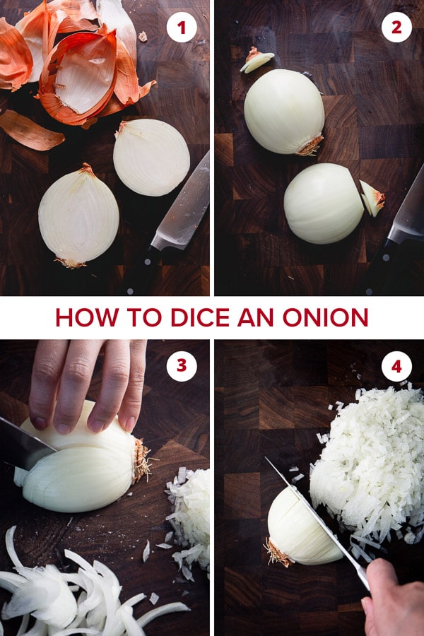 Let me show you how to cut an onion like a pro!! Less tears, beautiful uniform onion slices and/or dices in matter of minutes. #howtotutorial #cookingtip