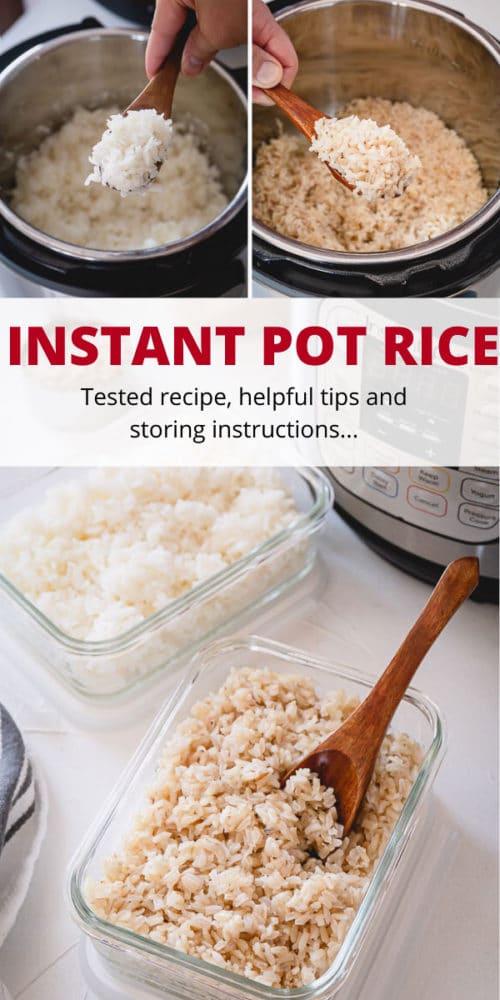 A complete guide on how to cook rice in Instant Pot. Cook perfectly fluffy white, or brown rice every time, and learn how to store them properly to enjoy throughout the week. #instantpotrice