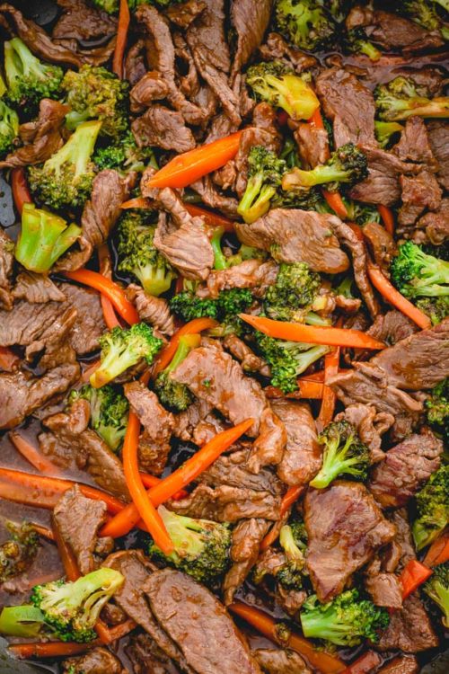 Homemade beef & broccoli stir fry comes together faster than a take-out and is much healthier! This quick weeknight meal is a family favorite!